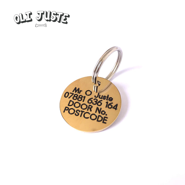 "Lost Chasing My Ball" Brass ID Tag