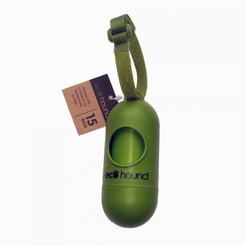 Ecohound Poo Bag Dispenser With 15 Poo Bags On A Roll