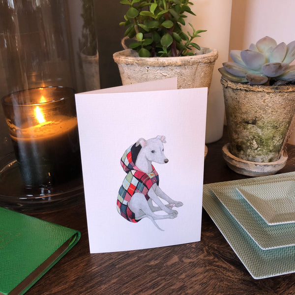 Greyhound In A Coat Card