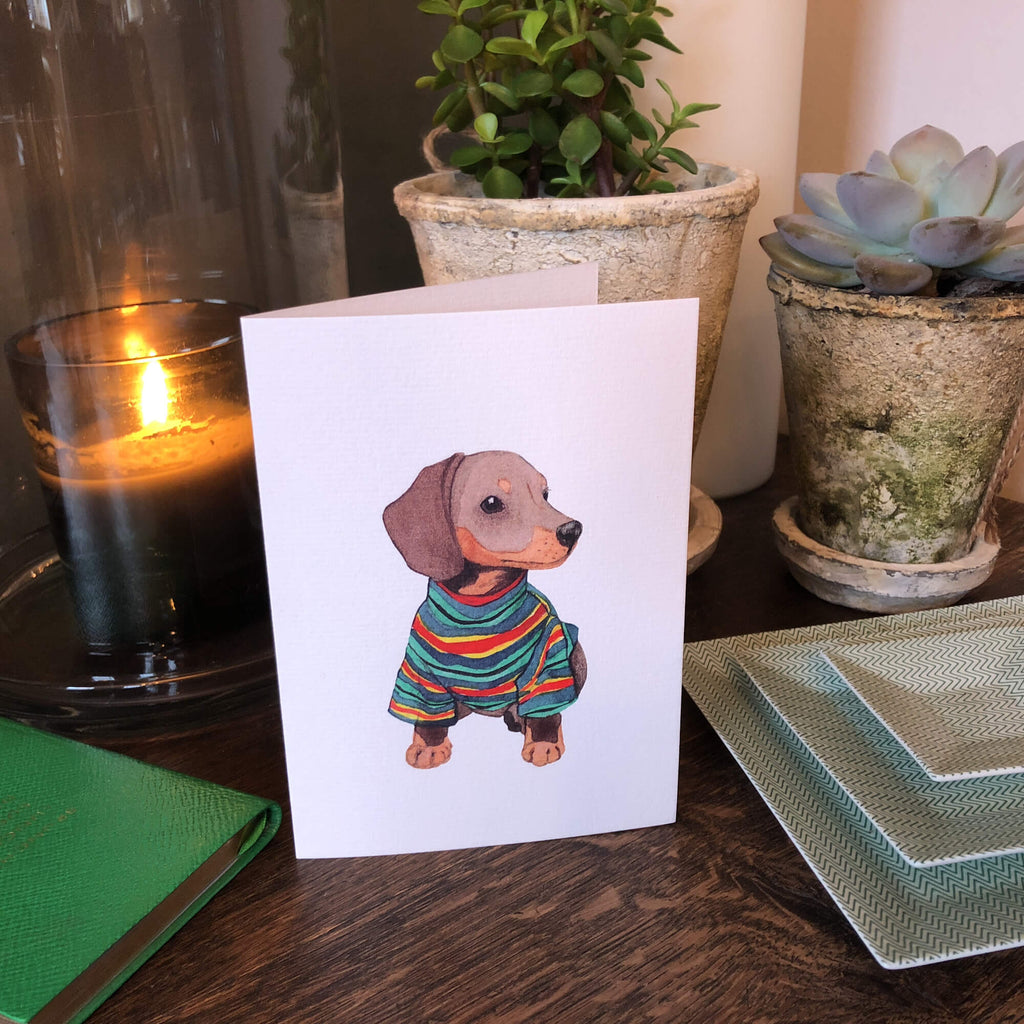 Dachshund In A Turtleneck Card