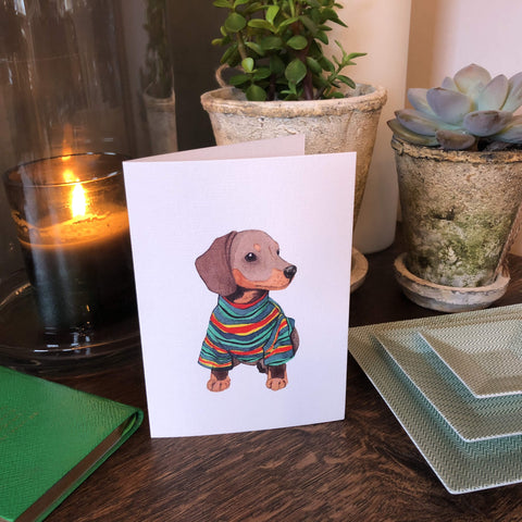 Dachshund In A Turtleneck Card