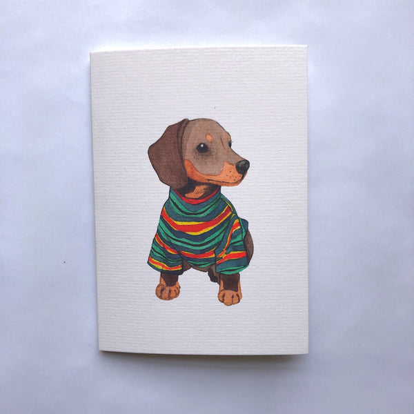 Dachshund In A Turtleneck Card