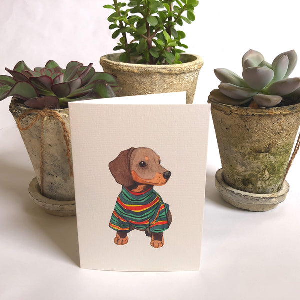 Dachshund In A Turtleneck Card