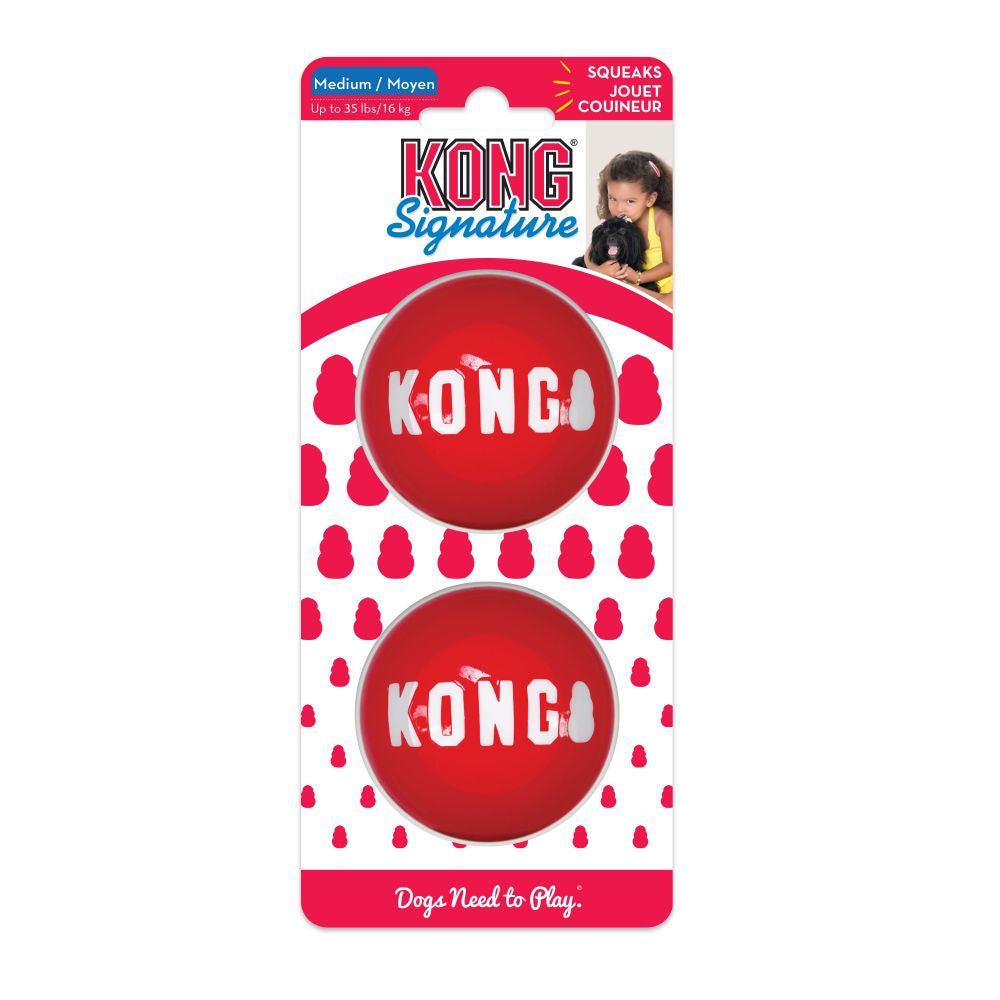 Kong Signature Ball Medium 2-pk