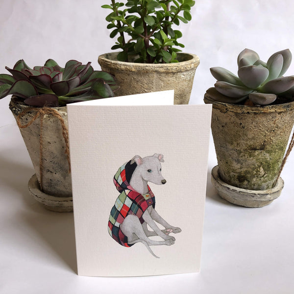 Greyhound In A Coat Card
