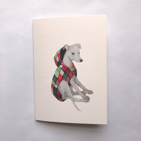 Greyhound In A Coat Card