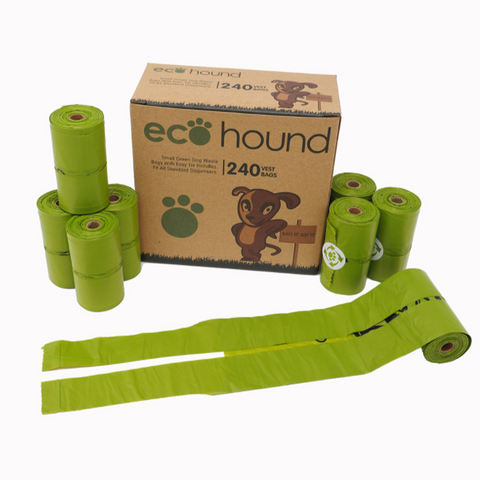 Ecohound Dog Poo Bags - Small 240 Bags (with handles)